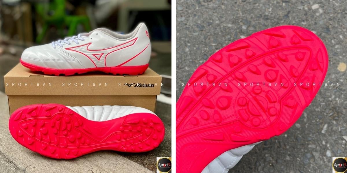 Giày đá bóng Mizuno Rebula Cup Select AS Trắng Hồng